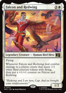 Image for Falcon and Redwing (Surge Foil) (14) (Commander: Marvel Super Heroes) - Magic: The Gathering