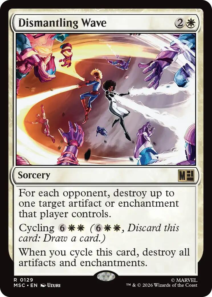 Image for Dismantling Wave (Surge Foil) (129) (Commander: Marvel Super Heroes) - Magic: The Gathering