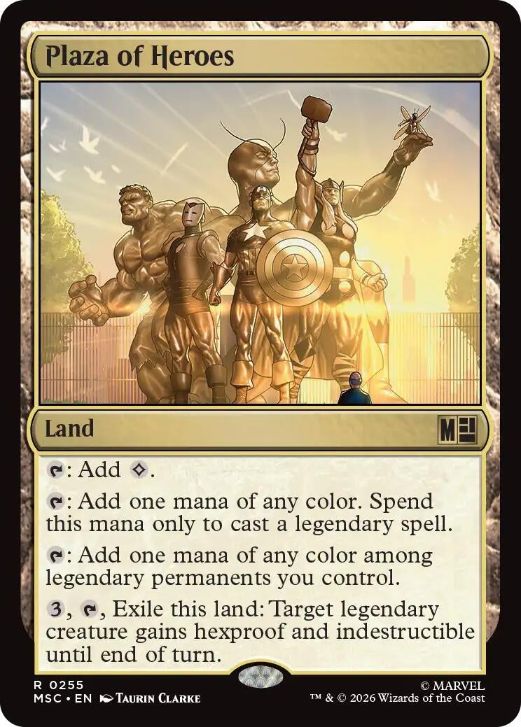 Image for Plaza of Heroes (Surge Foil) (255) (Commander: Marvel Super Heroes) - Magic: The Gathering