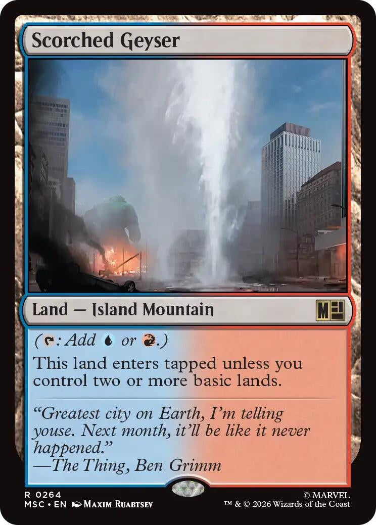 Image for Scorched Geyser (Surge Foil) (264) (Commander: Marvel Super Heroes) - Magic: The Gathering