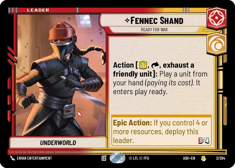 Image for Fennec Shand - Ready for War (2/264) (Ashes of the Empire) (ASH) - Star Wars: Unlimited