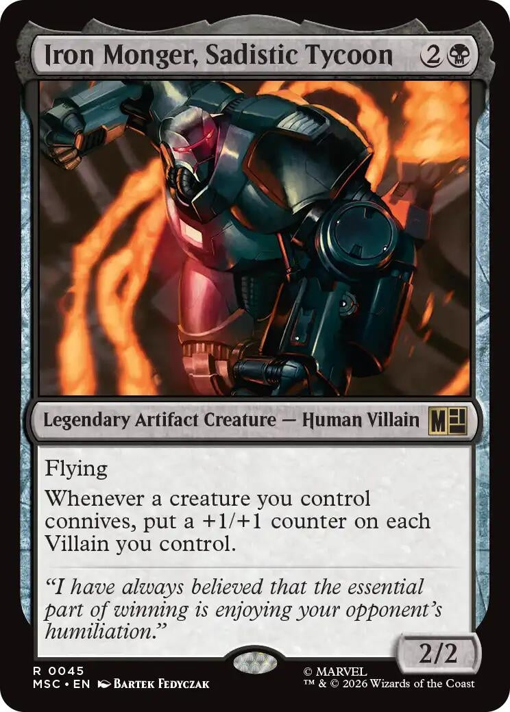 Image for Iron Monger, Sadistic Tycoon (45) (Commander: Marvel Super Heroes) - Magic: The Gathering