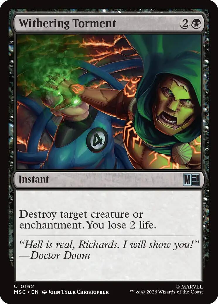 Image for Withering Torment (Surge Foil) (162) (Commander: Marvel Super Heroes) - Magic: The Gathering