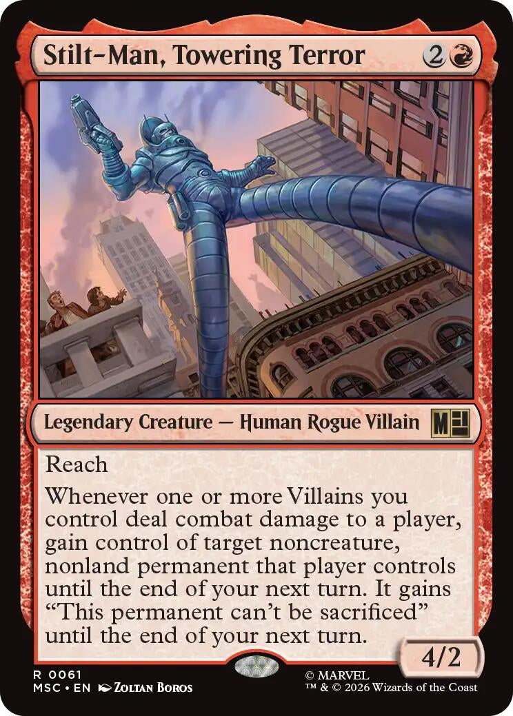 Image for Stilt-Man, Towering Terror (Surge Foil) (61) (Commander: Marvel Super Heroes) - Magic: The Gathering