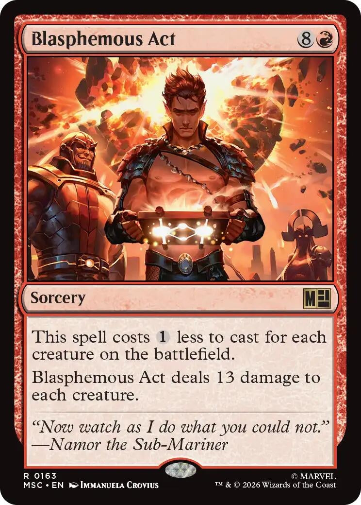Image for Blasphemous Act (163) (Commander: Marvel Super Heroes) - Magic: The Gathering