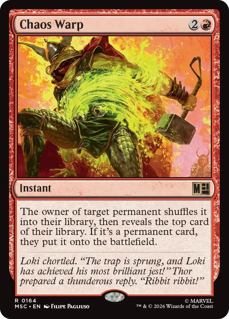 Image for Chaos Warp (Surge Foil) (164) (Commander: Marvel Super Heroes) - Magic: The Gathering