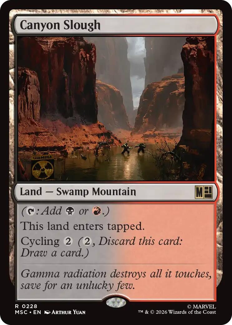 Image for Canyon Slough (Surge Foil) (228) (Commander: Marvel Super Heroes) - Magic: The Gathering