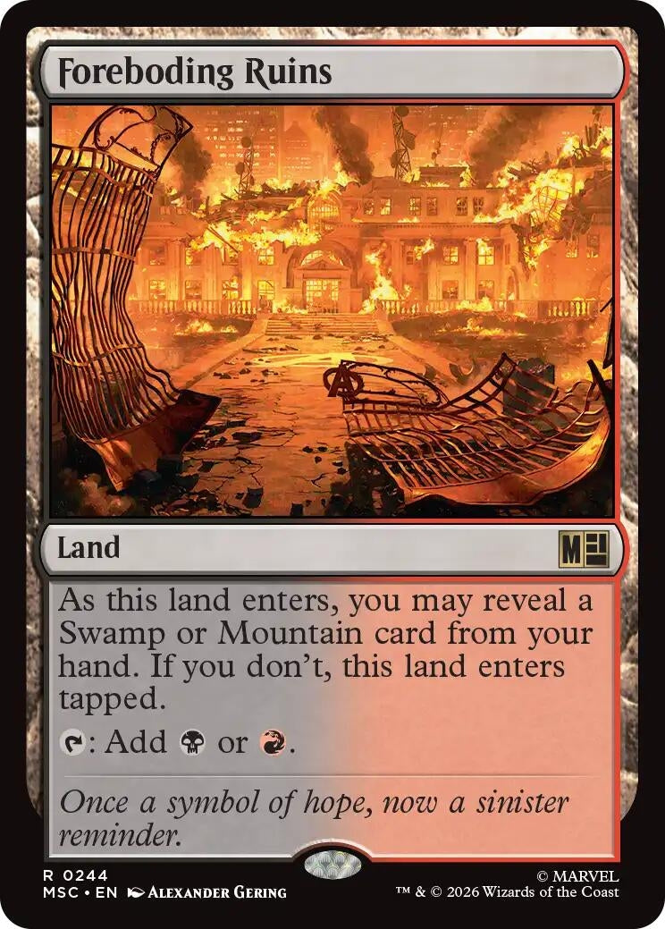 Image for Foreboding Ruins (244) (Commander: Marvel Super Heroes) - Magic: The Gathering