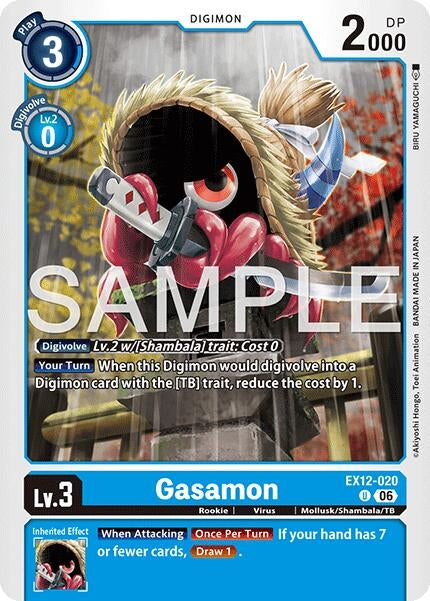Image for Gasamon (EX12-020 U) (Digital World Shambala) (EX-12) - Digimon Card Game