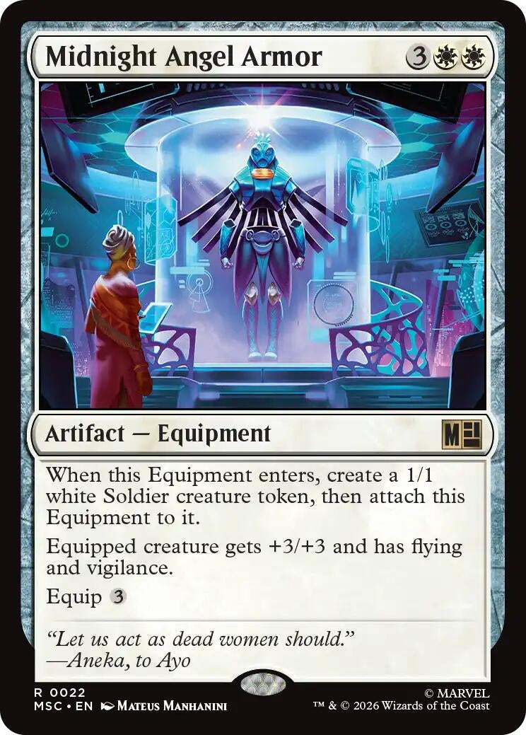 Image for Midnight Angel Armor (22) (Commander: Marvel Super Heroes) - Magic: The Gathering