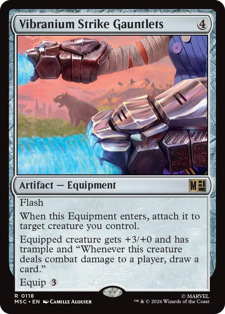 Image for Vibranium Strike Gauntlets (118) (Commander: Marvel Super Heroes) - Magic: The Gathering