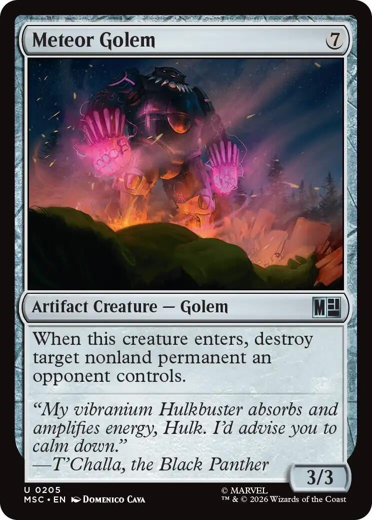 Image for Meteor Golem (205) (Commander: Marvel Super Heroes) - Magic: The Gathering