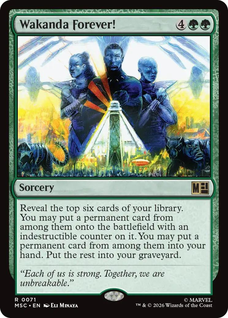 Image for Wakanda Forever! (Surge Foil) (71) (Commander: Marvel Super Heroes) - Magic: The Gathering