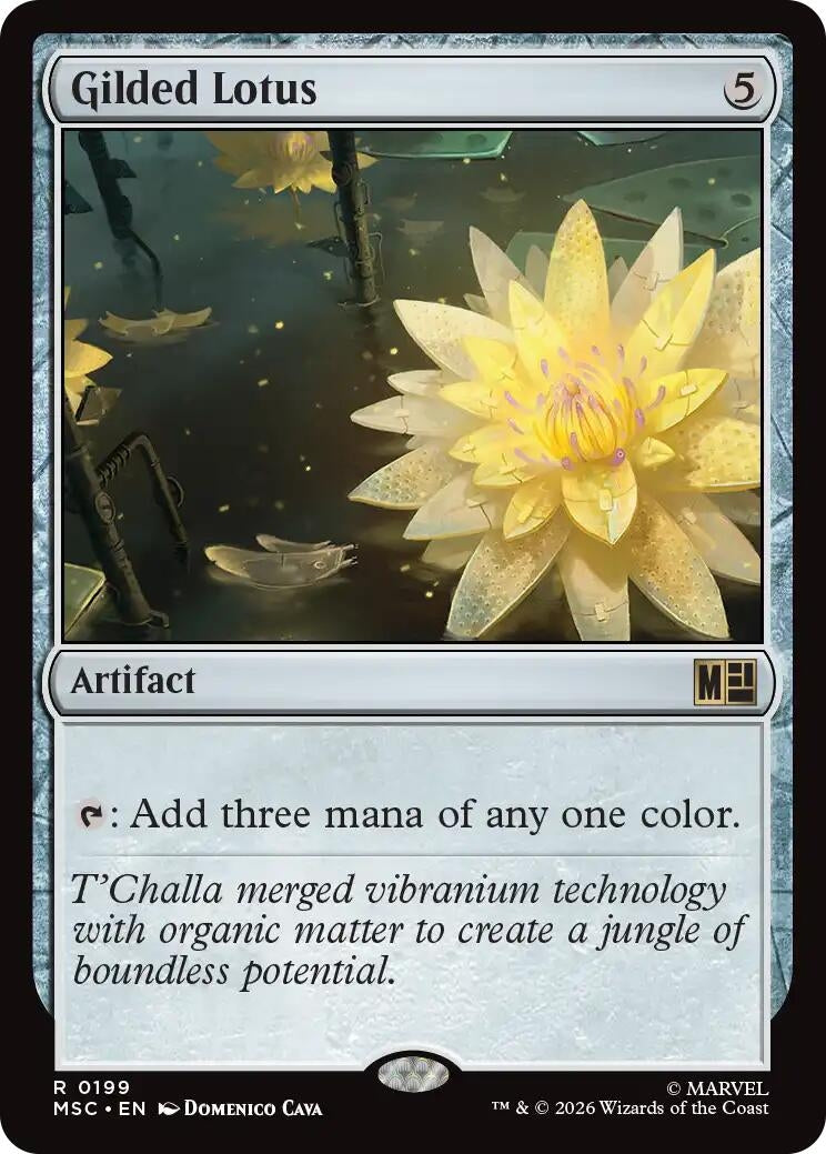 Image for Gilded Lotus (Surge Foil) (199) (Commander: Marvel Super Heroes) - Magic: The Gathering