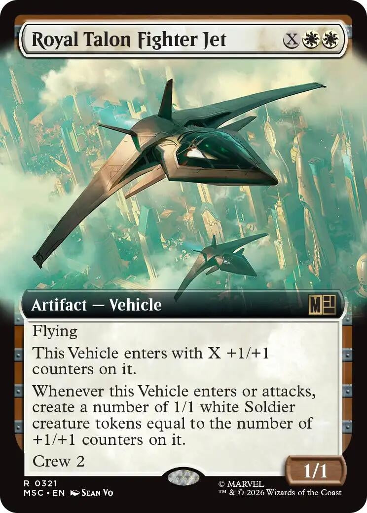 Image for Royal Talon Fighter Jet (Extended Art) (321) (Commander: Marvel Super Heroes) - Magic: The Gathering
