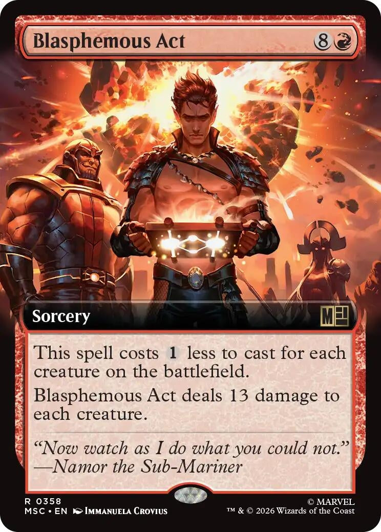Image for Blasphemous Act (Extended Art) (358) (Commander: Marvel Super Heroes) - Magic: The Gathering
