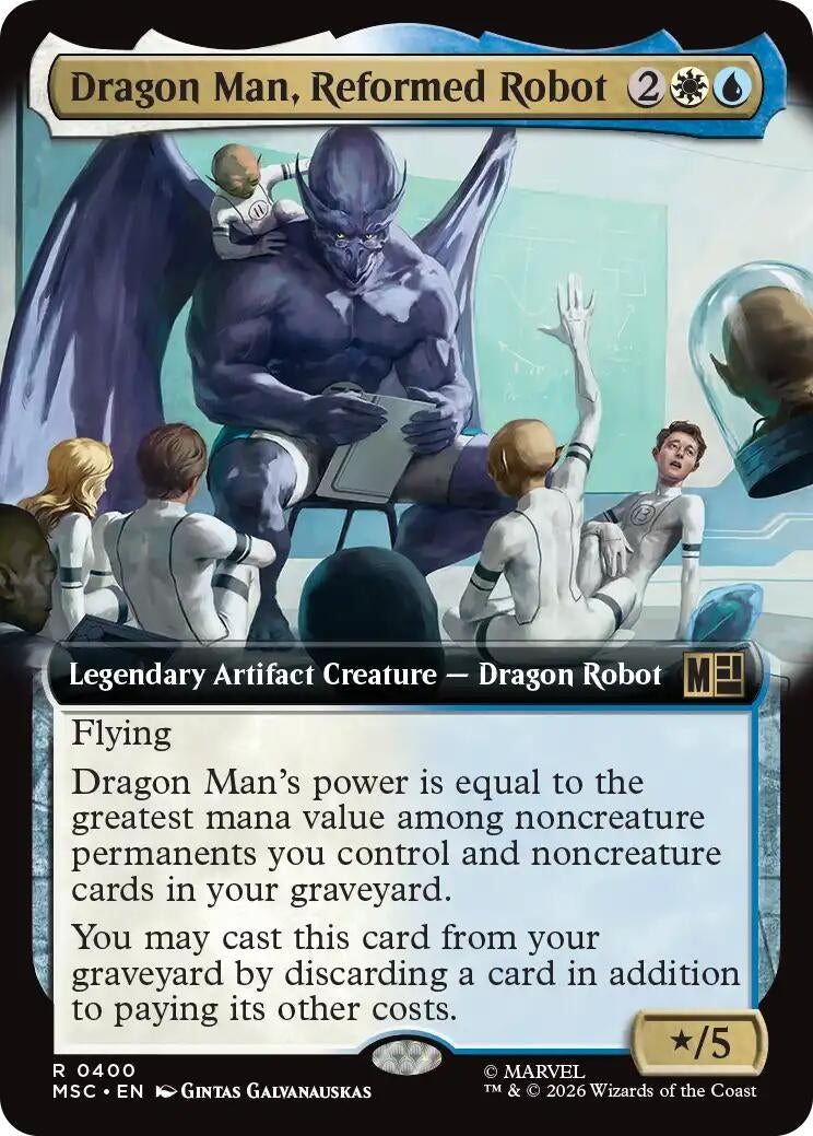 Image for Dragon Man, Reformed Robot (Extended Art) (400) (Commander: Marvel Super Heroes) - Magic: The Gathering