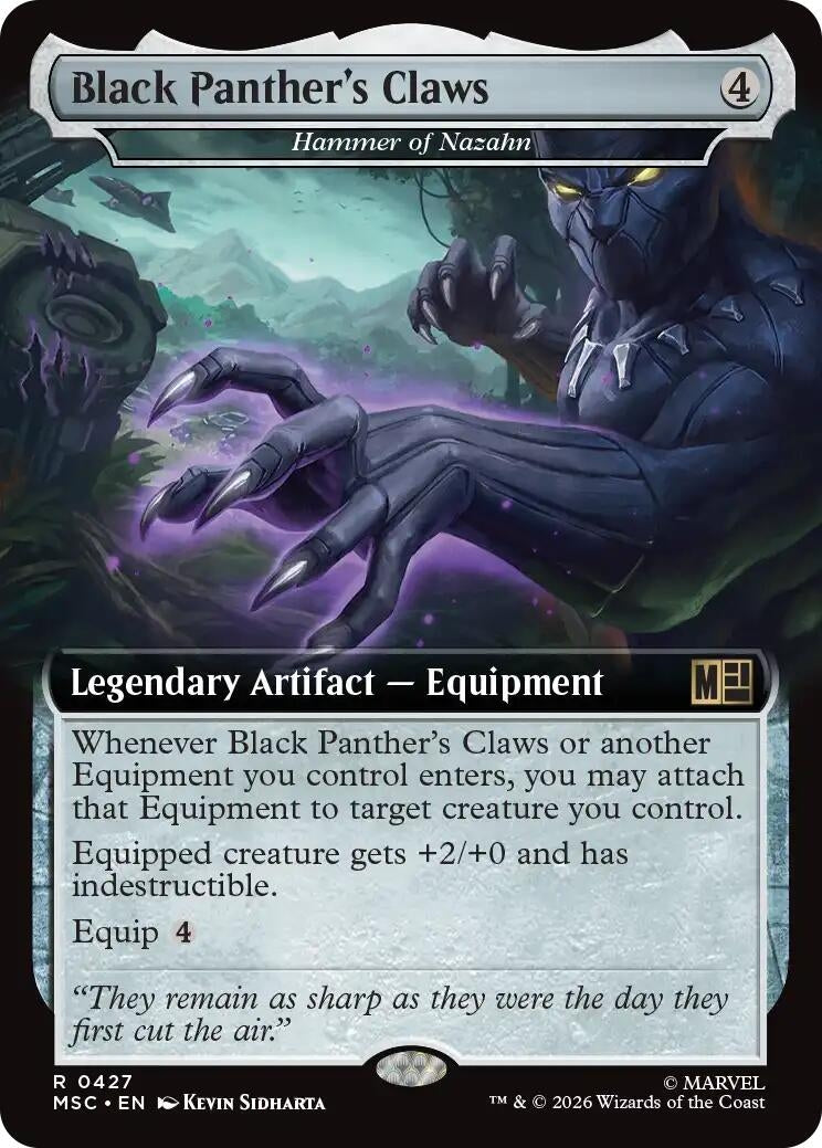 Image for Black Panther's Claws (Extended Art) (427) (Commander: Marvel Super Heroes) - Magic: The Gathering