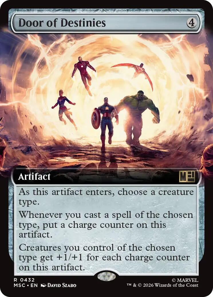 Image for Door of Destinies (Extended Art) (432) (Commander: Marvel Super Heroes) - Magic: The Gathering