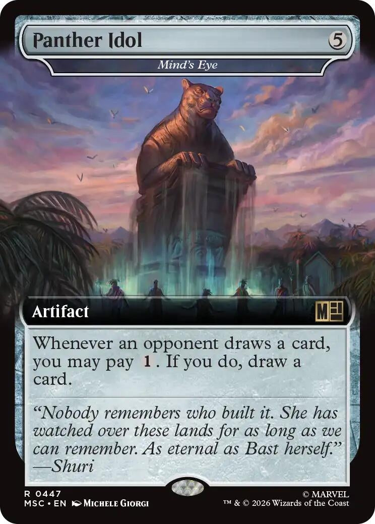 Image for Panther Idol - Mind's Eye (Extended Art) (447) (Commander: Marvel Super Heroes) - Magic: The Gathering