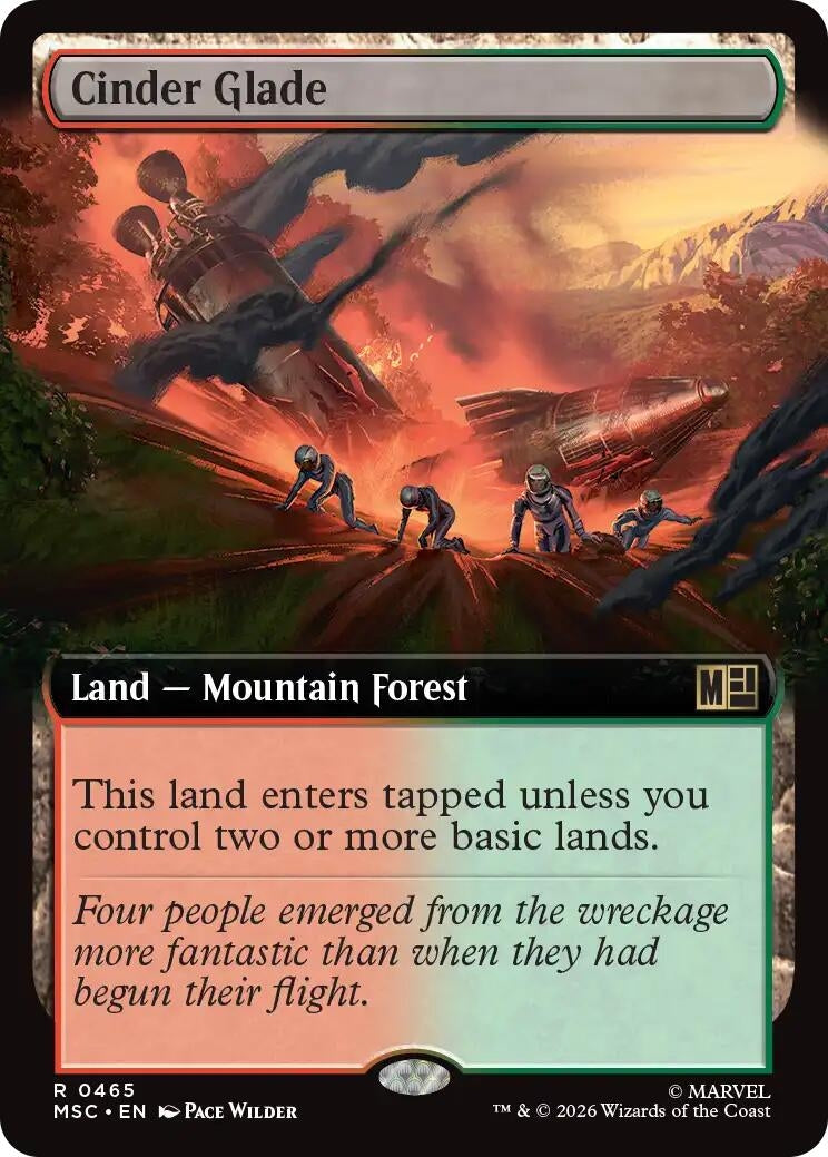 Image for Cinder Glade (Extended Art) (465) (Commander: Marvel Super Heroes) - Magic: The Gathering