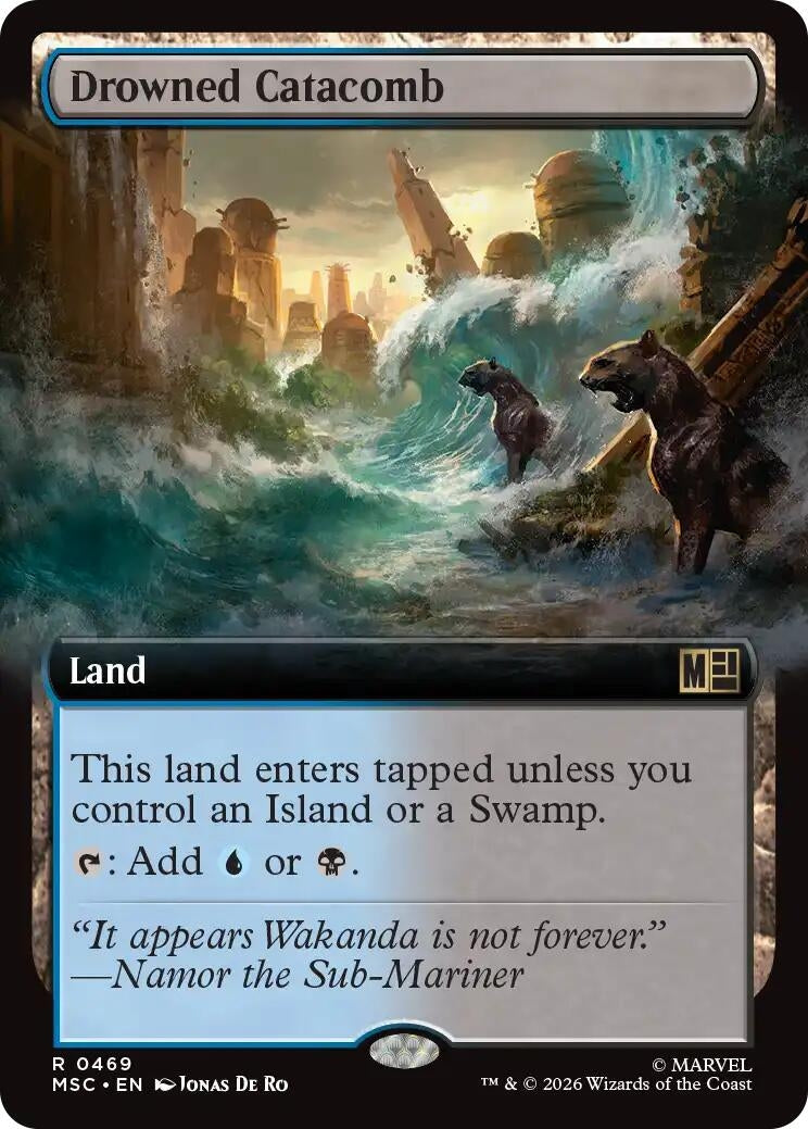 Image for Drowned Catacomb (Extended Art) (469) (Commander: Marvel Super Heroes) - Magic: The Gathering
