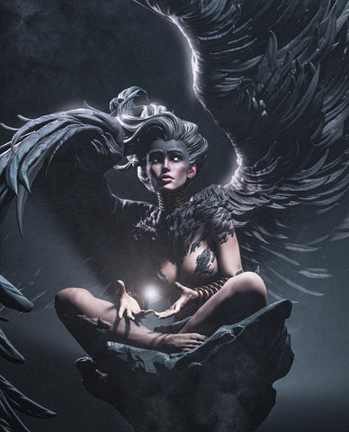 Sphinx Resin Statue - view 1