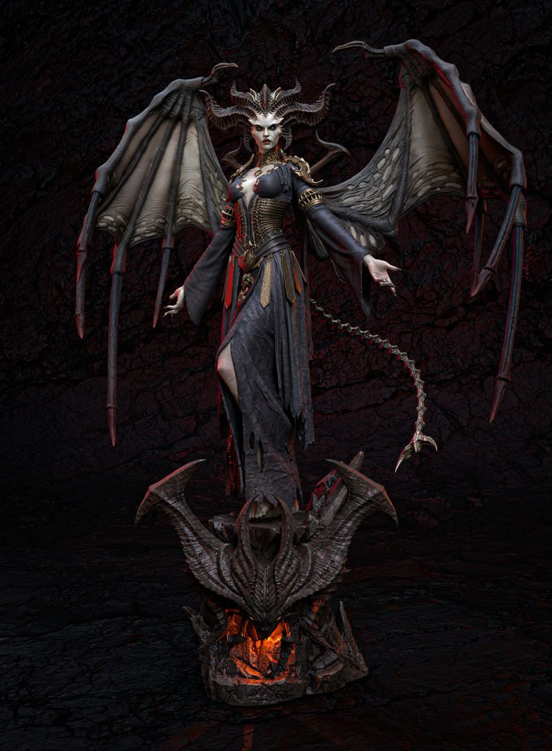 Lilith Resin Statue - Design 2 - view 3