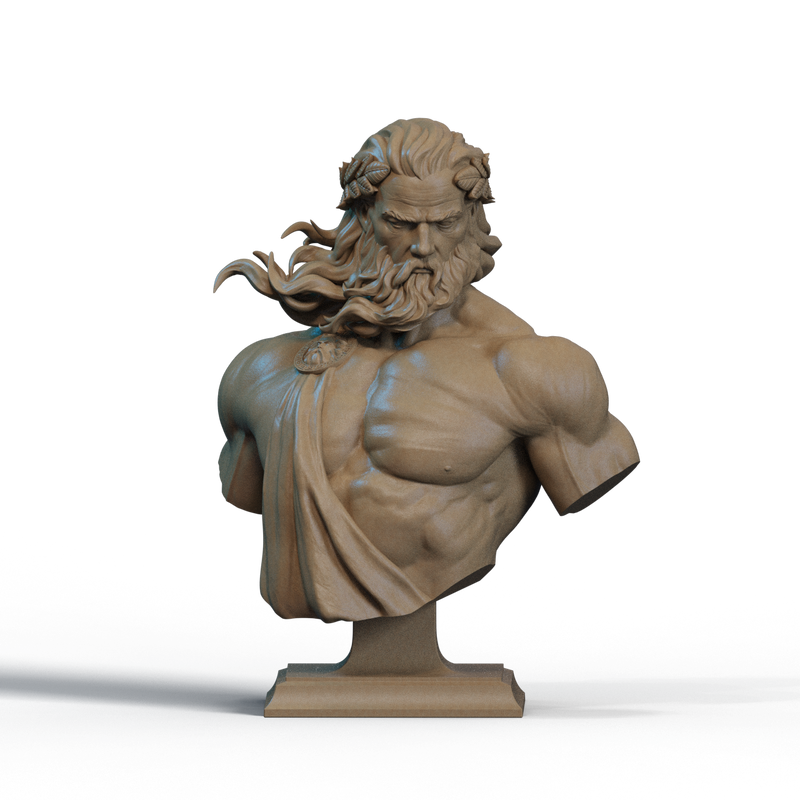Zeus Resin Bust - view 2