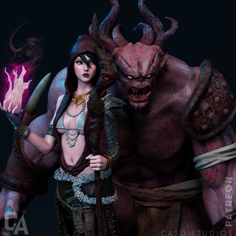 Morrigan Resin Statue - Design 1 - view 1