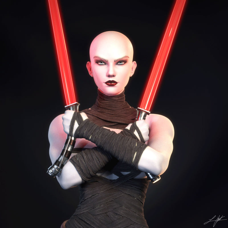 Asajj Ventress Resin Statue - view 1