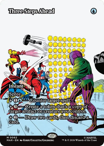 Image for Three Steps Ahead (Borderless) (62) (Marvel Universe Eternal-Legal) - Magic: The Gathering