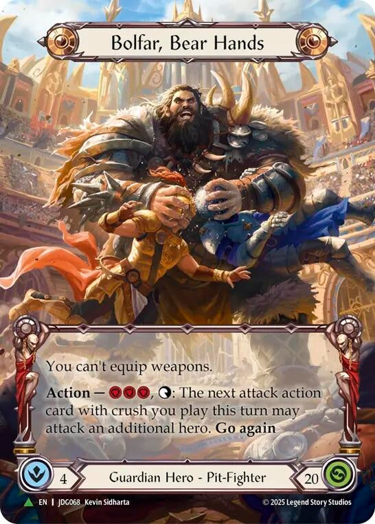 Image for Bolfar, Bear Hands (Marvel) - JDG068 (JDG068) (Flesh and Blood: Promo Cards) (PR) - Flesh and Blood TCG