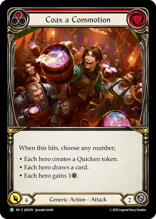 Image for Coax a Commotion - JDG076 (JDG076) (Flesh and Blood: Promo Cards) (PR) - Flesh and Blood TCG