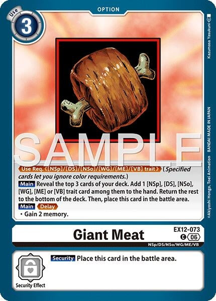 Image for Giant Meat (EX12-073 C) (Digital World Shambala) (EX-12) - Digimon Card Game