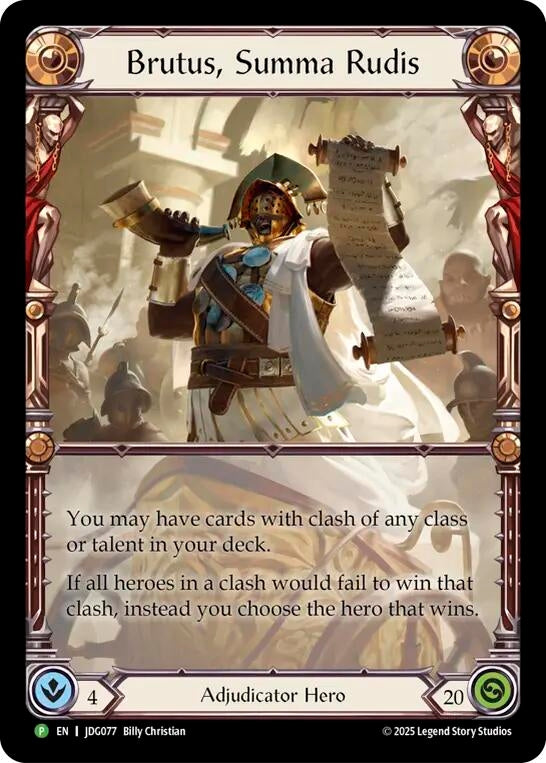 Image for Brutus, Summa Rudis - JDG077 (JDG0077) (Flesh and Blood: Promo Cards) (PR) - Flesh and Blood TCG