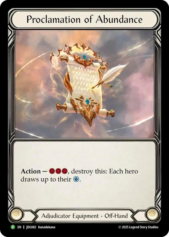 Image for Proclamation of Abundance - JDG082 (JDG010) (Flesh and Blood: Promo Cards) (PR) - Flesh and Blood TCG