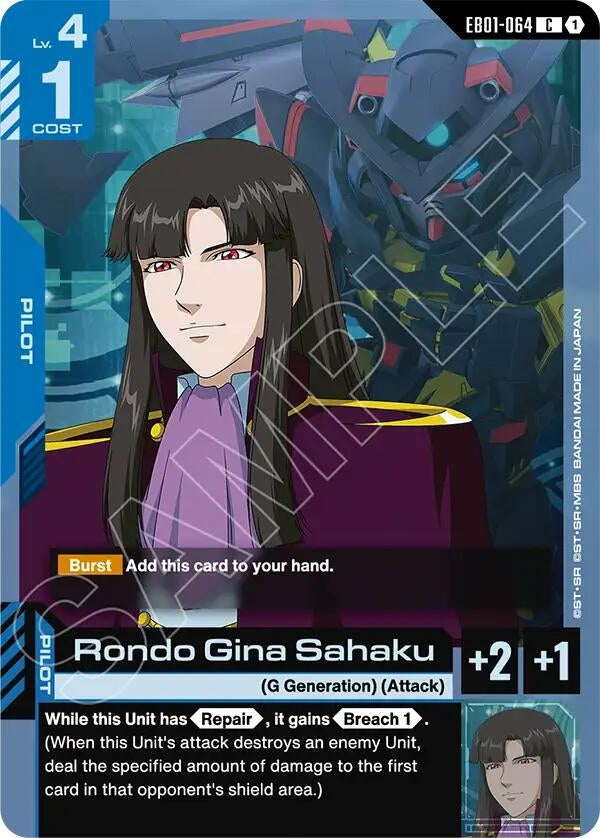 Image for Rondo Gina Sahaku (EB01-064) (Eternal Nexus) - Gundam Card Game