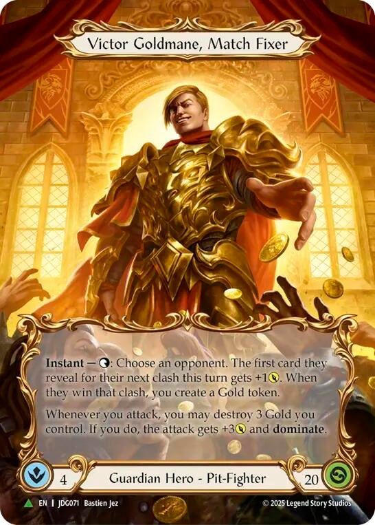 Image for Victor Goldmane, Match Fixer (Marvel) - JDG071 (JDG071) (Flesh and Blood: Promo Cards) (PR) - Flesh and Blood TCG