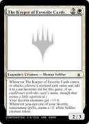 Image for The Keeper of Favorite Cards (3/5/2026) (Un-Known Event Playtest Cards) (UNK) - Magic: The Gathering