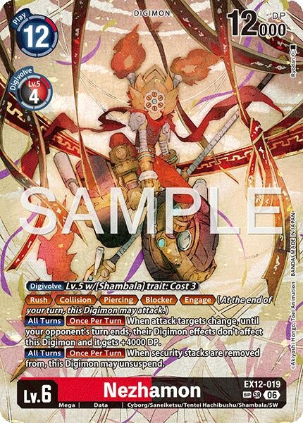 Image for Nezhamon (SP) (EX12-019 SR) (Digital World Shambala) (EX-12) - Digimon Card Game