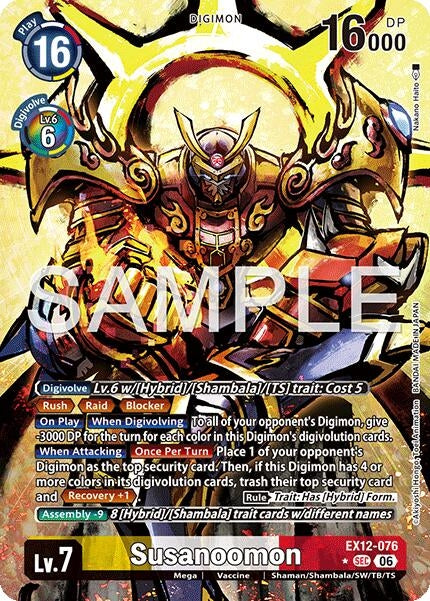 Image for Susanoomon (Alternate Art) (EX12-076 SEC) (Digital World Shambala) (EX-12) - Digimon Card Game