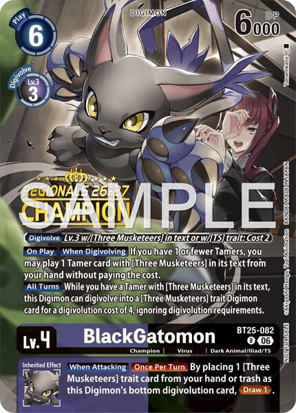 Image for BlackGatomon (Regionals 26-27 Season 2 Champion) (BT25-082 R) (Dual Revolution) (BT-25) - Digimon Card Game