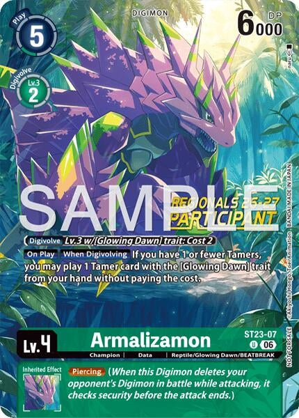 Image for Armalizamon (Regionals 26-27 Season 2 Participant) (ST23-07 U) (Starter Deck 23: Beatbreak) (ST-23) - Digimon Card Game