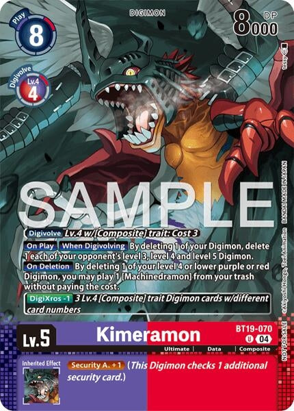 Image for Kimeramon - BT19-070 (Event Pack 10) (BT19-070 U) (Release Special Booster 2.0) (BT18-19) - Digimon Card Game