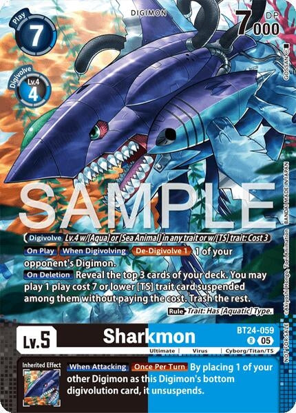 Image for Sharkmon (Event Pack 10) (BT24-059 R) (Time Stranger) (BT-24) - Digimon Card Game