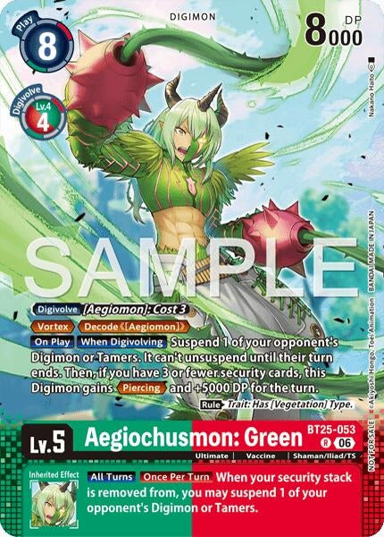 Image for Aegiochusmon: Green (Event Pack 10) (BT25-053 R) (Dual Revolution) (BT-25) - Digimon Card Game