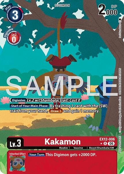 Image for Kakamon (Box Topper) (EX12-006 R) (Digital World Shambala) (EX-12) - Digimon Card Game