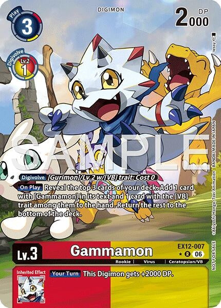Image for Gammamon (Box Topper) (EX12-007 R) (Digital World Shambala) (EX-12) - Digimon Card Game