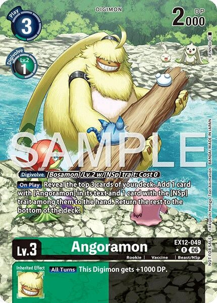 Image for Angoramon (Box Topper) (EX12-049 R) (Digital World Shambala) (EX-12) - Digimon Card Game
